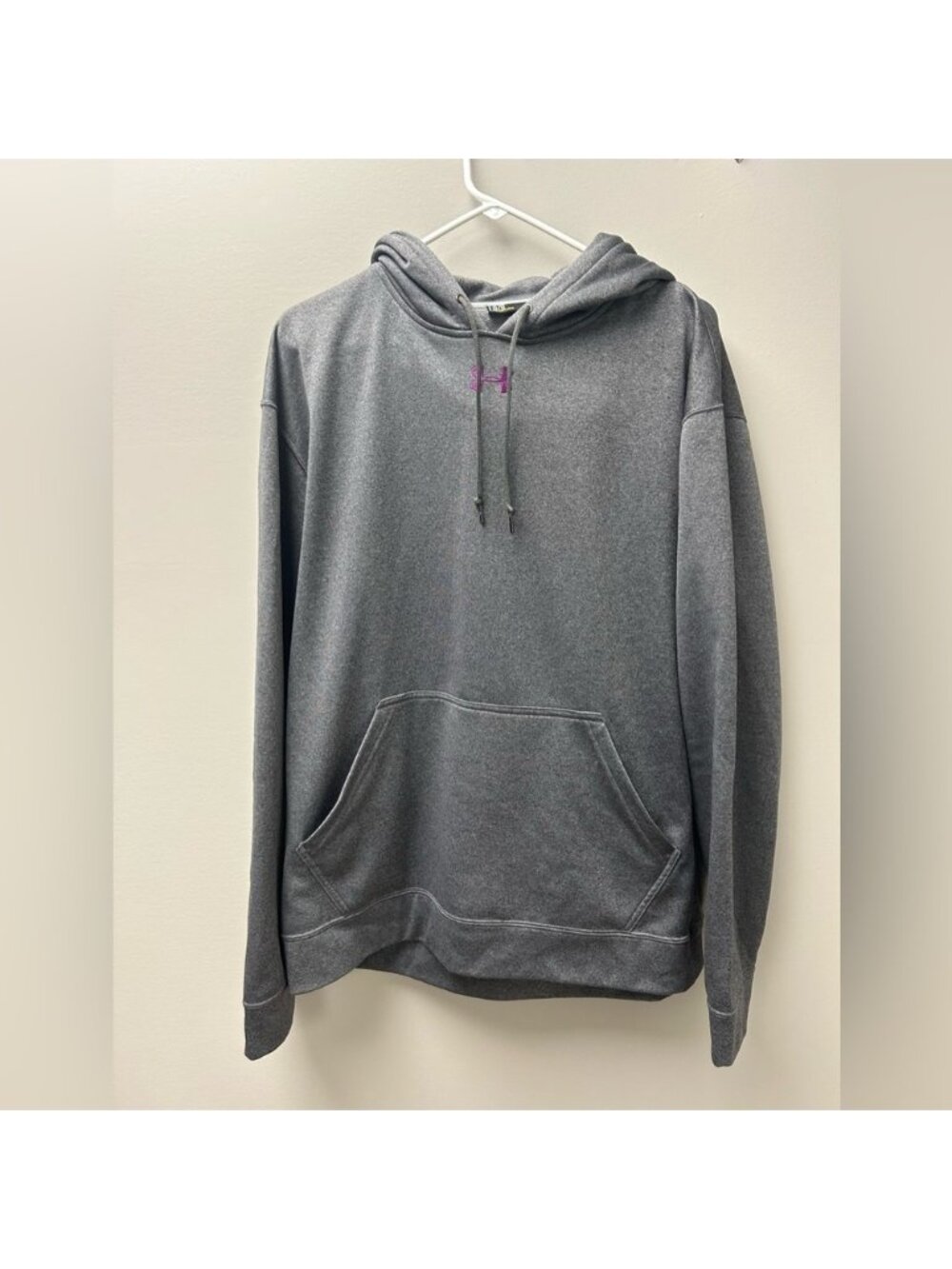 Under Armour Women’s Loose Fit Grey with Purple Logo Hoodie